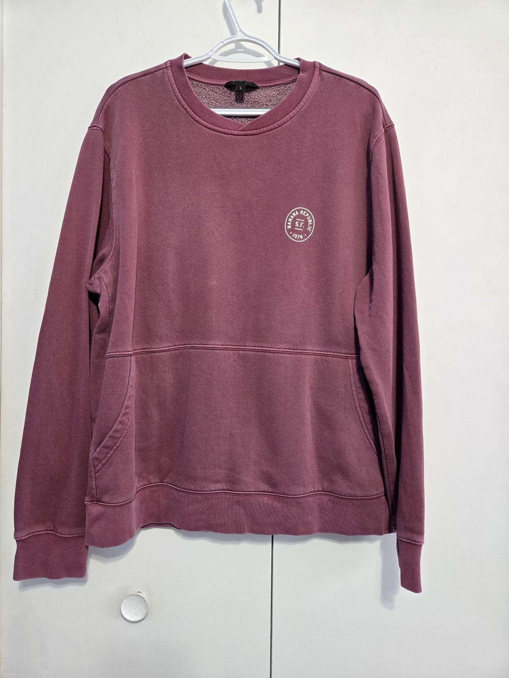 Banana Republic Burgundy Crewneck Sweatshirt Pullover Large